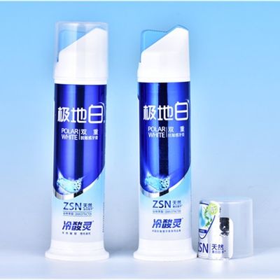75ml 100ml Global Patent Customized Color Airless Toothpaste Pump Plastic Tube Bottle