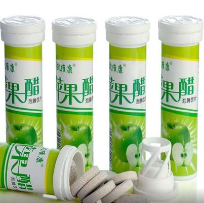 Custom Candy Container 84mm 99mm 96mm Empty PP Plastic Effervescent Tablet Tubes with Desiccant Cap