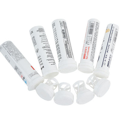 PP Material Vitamin C Plus Effervescent Tablet Bottle Custom Logo Empty Pill Tube with Cap