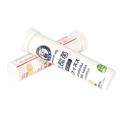 Printing Dry Offset Printing Effervescent Tablet Tube with Cap and Food Grade PP