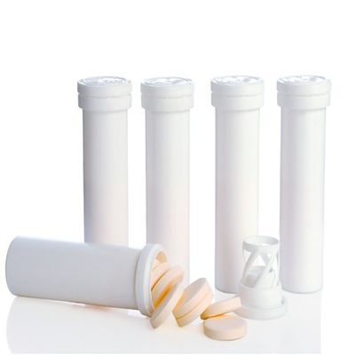 VC Effervescent Tablets Twist Lock Plastic Empty Tube for Custom Logo and Biodegradable