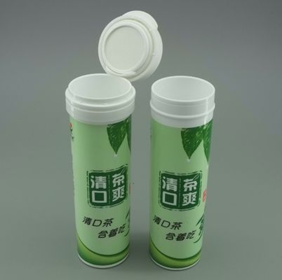 PP Plastic Supply Customize Logo Vitamin C Effervescent Tablet Tubes with Flip Cover