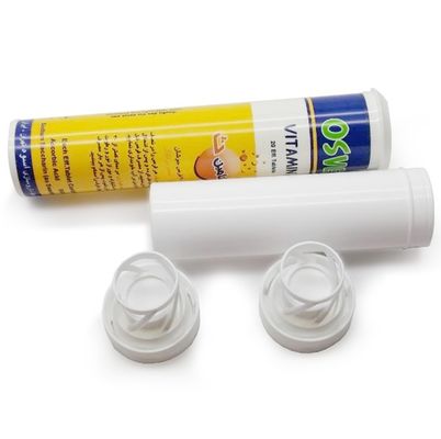 Custom Candy Container 84mm 99mm 96mm Empty PP Plastic Effervescent Tablet Tubes with Desiccant Cap