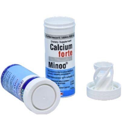 PP Material White Print Custom Effervescent Tablet Tube for Medical Pills Packaging