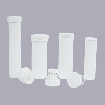 Effervescent Tablets Packaging Solution Pp Empty Plastic Soluble Effervescent Tube Tablet Bottle with Desiccant Cover IML