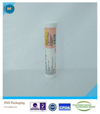 Effervescent Tablets Packaging Solution Pp Empty Plastic Soluble Effervescent Tube Tablet Bottle with Desiccant Cover IML